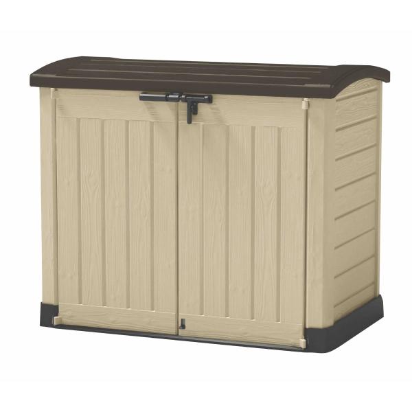 COBERTIZO DE ALMACENAMIENTO PARA EXTERIOR HORIZONTAL RESINA 1200 L ARENA
