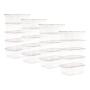 SET 20 CAJAS ORGANIZADORAS TRANSPARENTE 6 L PLÁSTICO TAPA APILABLE