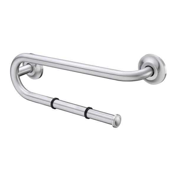 BARRA DE SEGURIDAD CON PORTARROLLO ACERO INOXIDABLE 32 CM