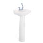 LAVABO PARA BAÑO CON PEDESTAL BLANCO 48.3 X 37.7 X 85 CM CON MEZCLADORA