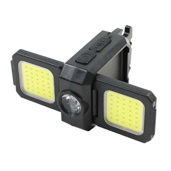 LINTERNA LED RECARGABLE MULTIFUNCIONAL 2 COB 1 XPE 530 LÚMENES 5 MODOS