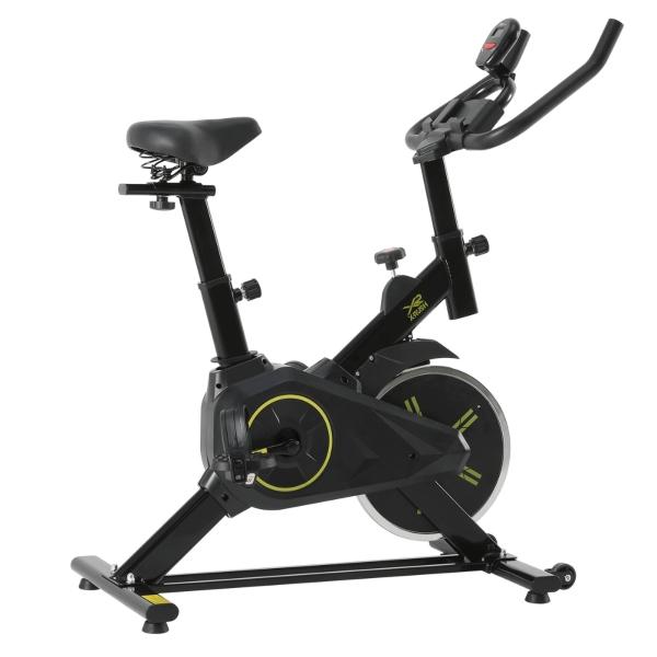 BICICLETA SPINX SPINNING NEGRA VOLANTE DE 8 KG DE RESISTENCIA