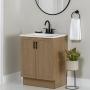 MUEBLE PARA BAÑO DE PISO FONTHILL 24" ARENA EN LAMINADO CON LAVABO BLANCO