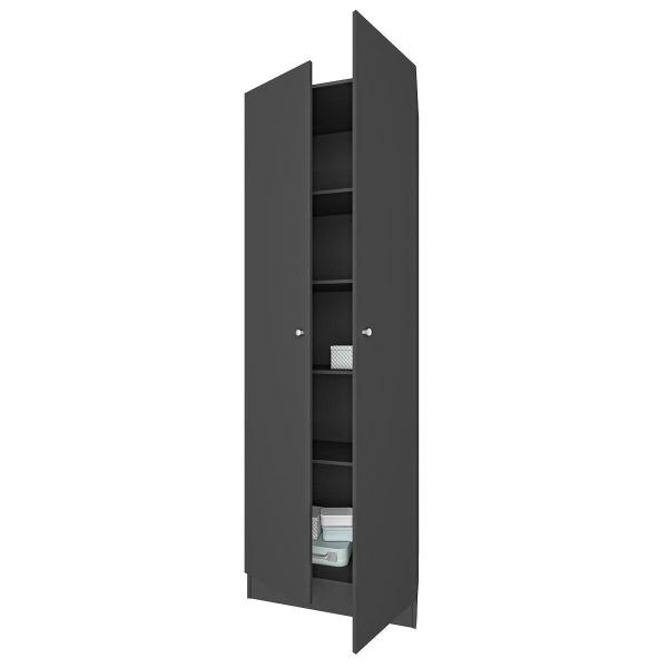 ESTANTE MADERA 4 NIVELES 60 X 29 X 180 CM CON PUERTAS PARA ORGANIZAR ESPACIOS