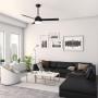 VENTILADOR DE TECHO ZENDO 52" LED INTEGRADO PARA INTERIOR NEGRO