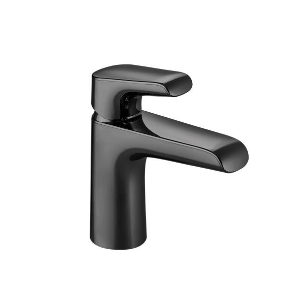 LLAVE PARA LAVABO MONOMANDO NEGRO MATE ANTIMICROBIANO