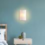 LÁMPARA DE PARED BLANCA LARGA CON LUZ INCANDESCENTE 60 WATTS