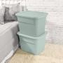 CAJA ORGANIZADORA SÓLIDA 68 L PLÁSTICO TAPA VERDE MENTA CON JALADERA