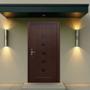 PUERTA EXTERIOR DE SEGURIDAD 13 PASADORES 95 X 205 CM DERECHA NOGAL