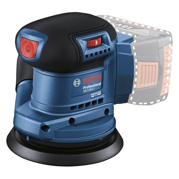 LIJADORA ROTO ORBITAL 18V 5" BRUSHLESS CON RECOLECTORA DE POLVO