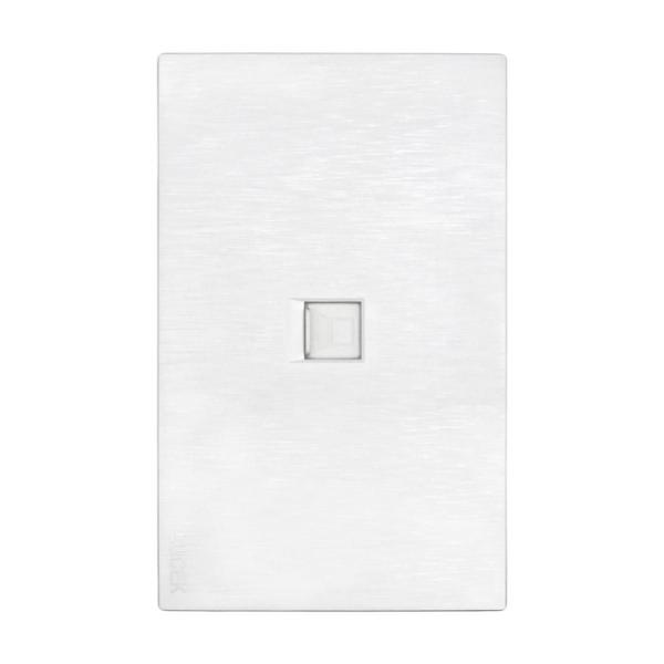 PLACA PLANA CON CONEXIÓN A MÓDEM/INTERNET FLAT ACERO BLANCA