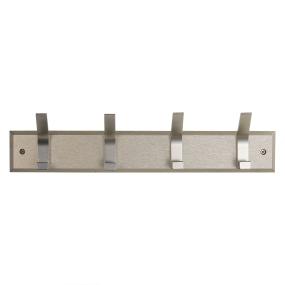 PERCHERO SATINADO 4 GANCHOS 45x7x1.5cm