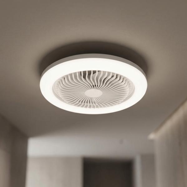 VENTILADOR ENROSCABLE EN SOCKET CON LUZ LED BLANCO