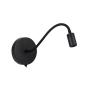 LUMINARIO LED DE LECTURA FLEXIBLE 3W PARA MURO INTERIOR NEGRO