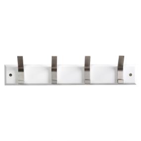 PERCHERO BLANCO 4 GANCHOS 45 X 7 X 1.5 CM