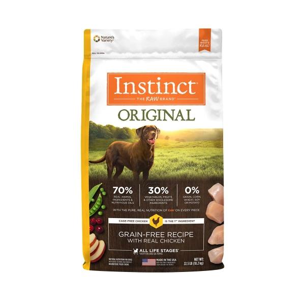 INSTINCT ORIGINAL ALIMENTO PARA PERRO CON CARNE DE POLLO ALTO EN PROTEÍNA Y LIBRE DE GRANOS 10.2 KG