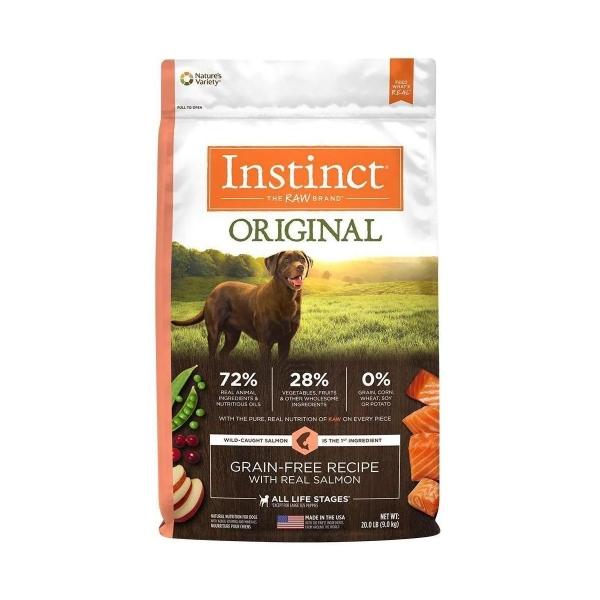 INSTINCT ORIGINAL ALIMENTO PARA PERO CON CARNE DE SALMÓN ALTO EN PROTEÍNA Y LIBRE DE GRANOS 1.8 KG