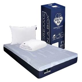 COLCHÓN MATRIMONIAL SPRING AIR THERAPY + ALMOHADA + PROTECTOR