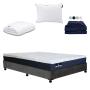 COLCHÓN MATRIMONIAL SPRING AIR + BOX + ALMOHADA + PROTECTOR + SÁBANAS