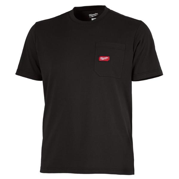 PLAYERA NEGRA GRIDIRON DE MANGA CORTA CON BOLSILLO TALLA L