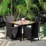 JUEGO DE JARDÍN COMEDOR CAPRI 5 PIEZAS WENGUE