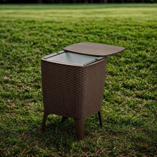 HIELERA RIGIDA 28L TERMICA RATTÁN MOCCA