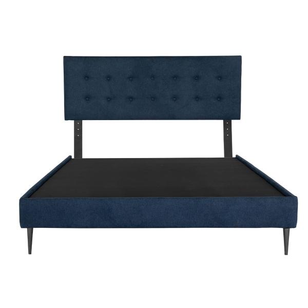 CABECERA QUEEN SIZE DICASA BILBAO AZUL + BASE CAMA SLIM