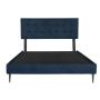 CABECERA QUEEN SIZE DICASA BILBAO AZUL + BASE CAMA SLIM