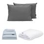 PROTECTOR QUEEN SIZE DICASA CLOUD + SABANAS + ALMOHADA 2-PACK