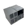 JUEGO DE 4 ZAPATERAS PLEGABLES GRISES
