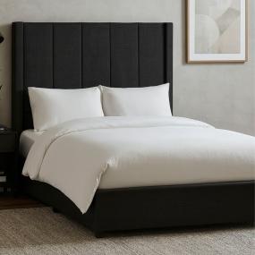 CABECERA INDIVIDUAL NIZZA NEGRO + BASE CAMA