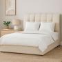 CABECERA MATRIMONIAL NUBE BEIGE + BASE CAMA