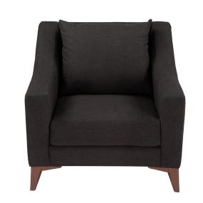 SILLÓN FIJO 1 PERSONA LANSON TAPIZ IMPORTADO NEGRO