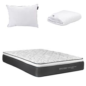 COLCHÓN QUEEN SIZE TRINI + ALMOHADA + PROTECTOR