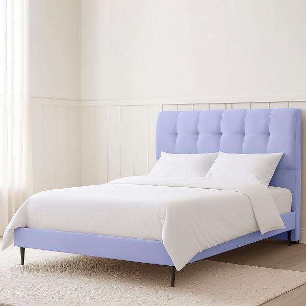CABECERA INDIVIDUAL NUBE COLOR LILA + BASE CAMA SLIM