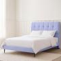 CABECERA QUEEN SIZE NUBE COLOR LILA + BASE CAMA SLIM