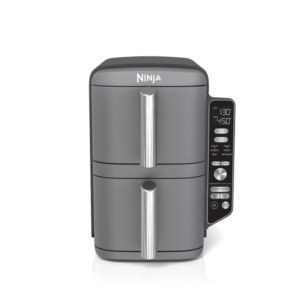 FREIDORA DE AIRE NINJA DOUBLESTACK XL DE 10 CUARTOS DE GALON Y 2 CESTAS