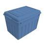CAJA ORGANIZADORA SÓLIDA 25 L PLÁSTICO TAPA PLUMBAGO CON ASAS