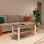 MESA DE CENTRO AUXILIAR UP MDP 80 X 45 X 45 CM ROBLE OFF WHITE