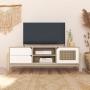 MUEBLE PARA TV PARA 55 PULGADAS MDP NATURAL BLANCO 160 X 40 X 53 CM