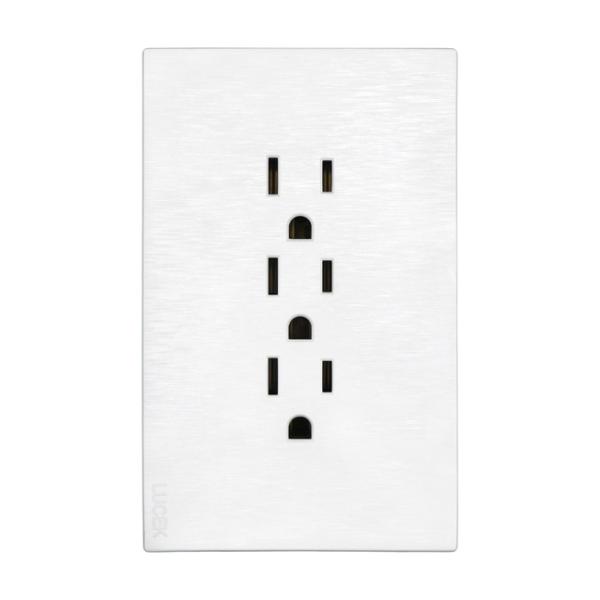 PLACA PLANA CON 3 CONTACTOS DE 1 MÓDULO FLAT BLANCA