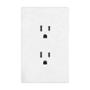PLACA PLANA CON CONTACTO DUPLEX FLAT BLANCA
