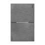 PLACA PLANA CON 2 INTERRUPTORES SENCILLOS DE 1.5 MÓDULOS FLAT PLATA