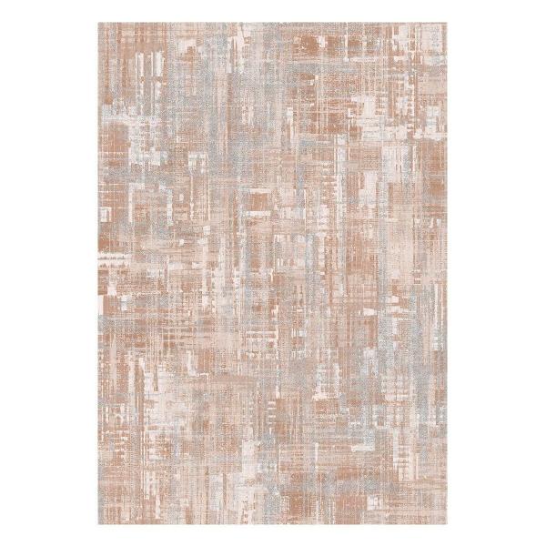 TAPETE DECORATIVO FUR ABSTRACTO BEIGE 115 X 160 CM