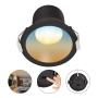 LAMPARA DE EMPOTRAR EN TECHO LED, TEMPERATURA AJUSTABLE, 10W, COLOR NEGRO