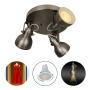 LAMPARA DE SOBREPONER EN TECHO CON FOCO GU10 IRC90 , 18W, COLOR SATIN
