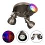 LAMPARA DE SOBREPONER EN TECHO CON FOCO GU10 RGB, 15W, COLOR SATIN