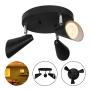 LAMPARA DE SOBREPONER EN TECHO LED, LUZ CALIDA 2400K, 18W, COLOR NEGRO