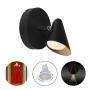 LAMPARA DE SOBREPONER EN TECHO CON FOCO GU10 IRC90 , 6W, COLOR NEGRO