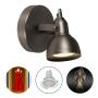 LAMPARA DE SOBREPONER EN TECHO CON FOCO GU10 IRC90 , 6W, COLOR SATIN